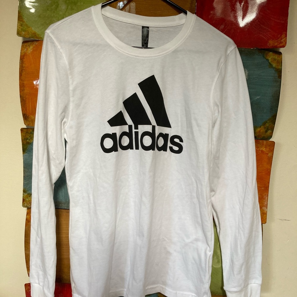 White ADIDAS Long Sleeve Shirt